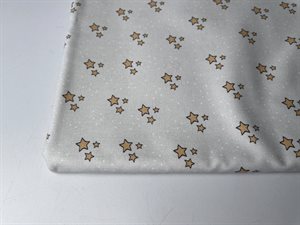 Patchwork stof (prøvetryk) - små fine stjerner på gråblå bund, 275 cm